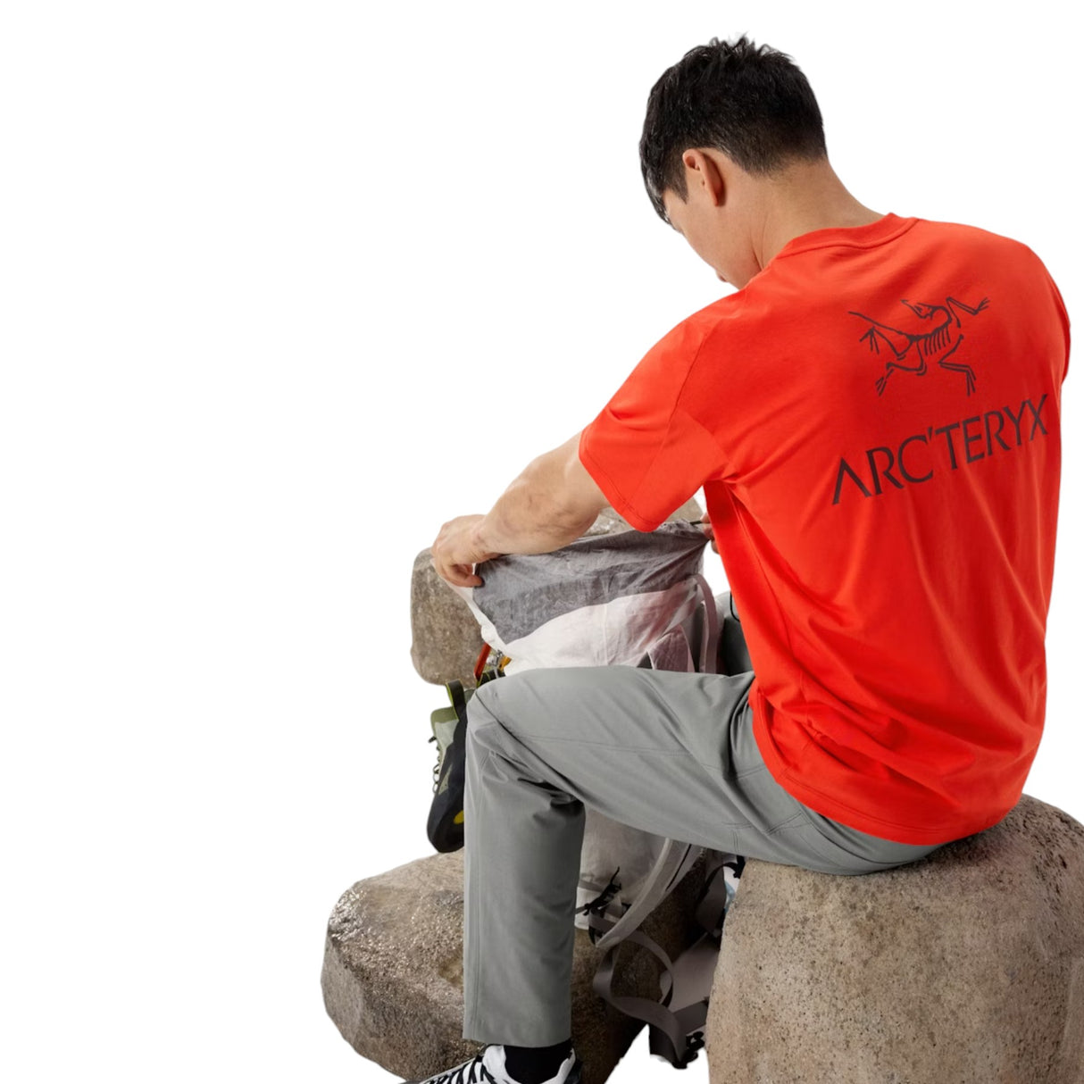 Arc'teryx Men's Kragg SL Cotton Bird Word T-Shirt Dynasty/Mars / Small-Dynasty/Mars / Medium-Dynasty/Mars / Large-Dynasty/Mars / X-Large - 53 Degrees North