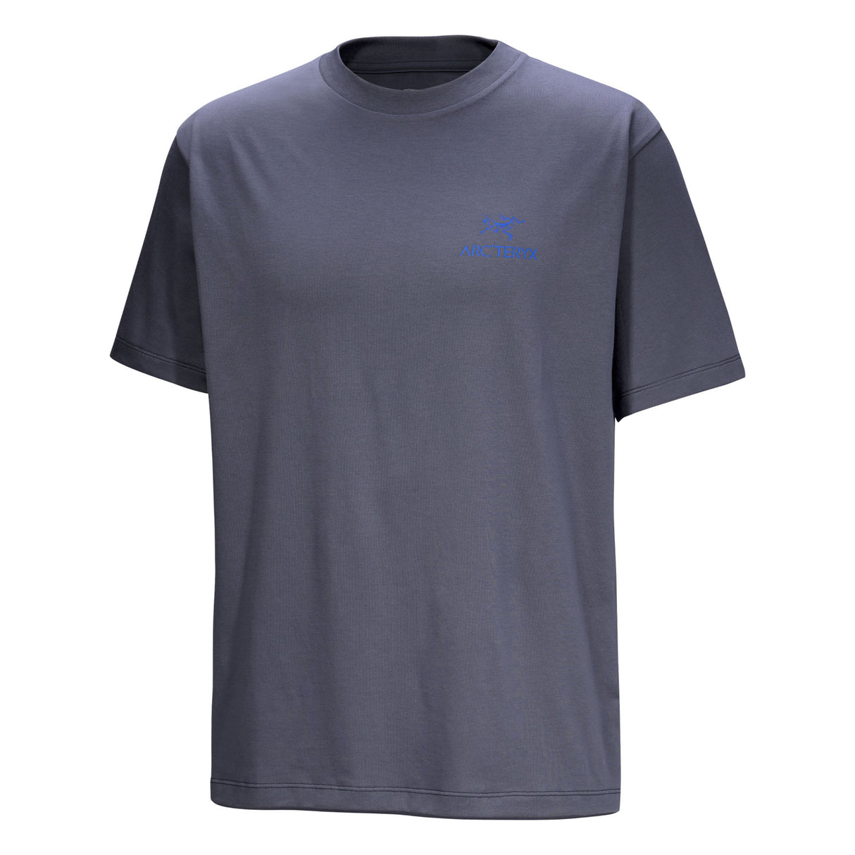 Arc'teryx Men's Kragg SL Cotton Bird Word T-Shirt Alpine Blue/Stone Red / Small-Alpine Blue/Stone Red / Medium-Alpine Blue/Stone Red / Large-Alpine Blue/Stone Red / X-Large-24K Black / Small - 53 Degrees North