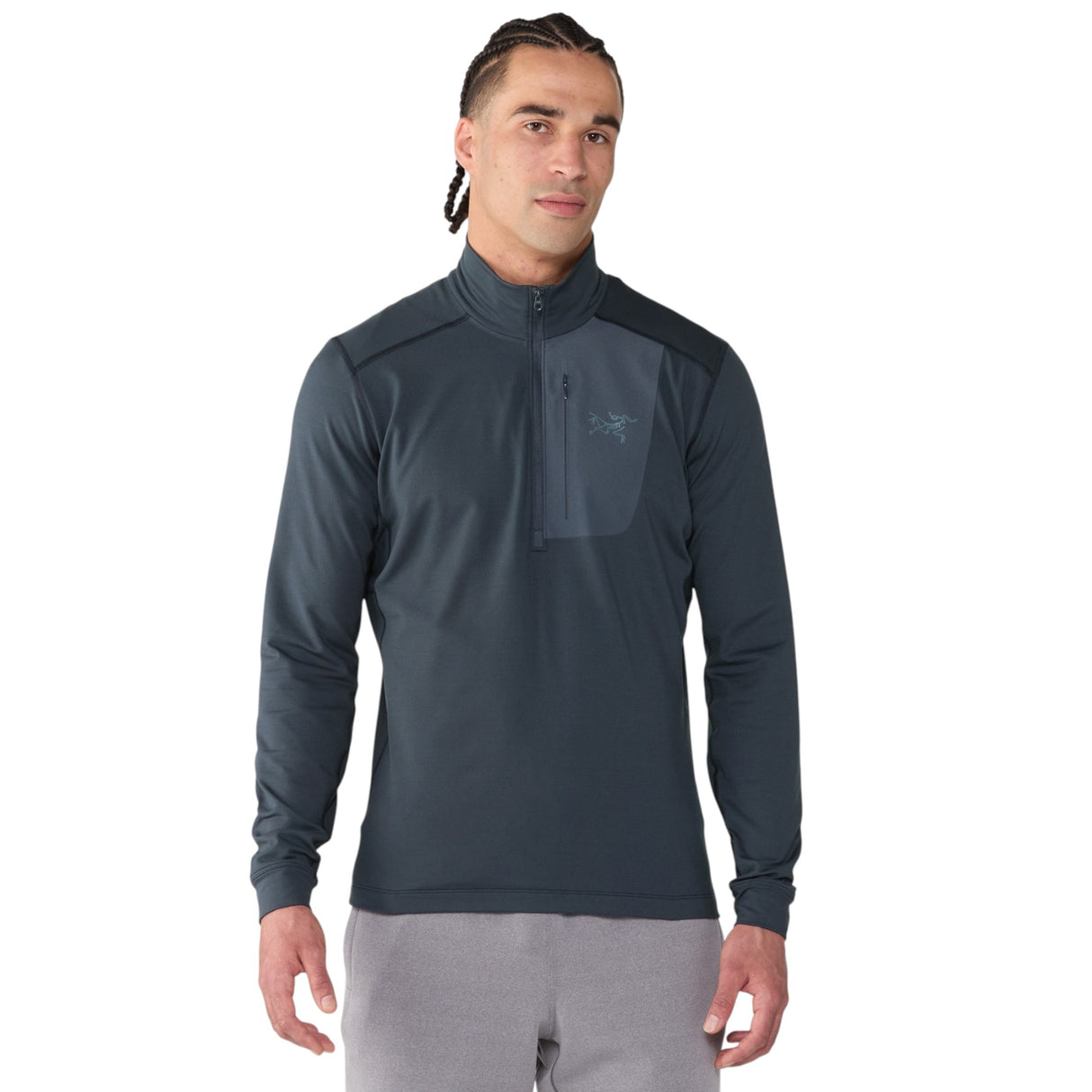 Arc'teryx Men's Rho LT Zip Neck Black Sapphire / Small-Black Sapphire / Medium-Black Sapphire / Large-Black Sapphire / X-Large - 53 Degrees North