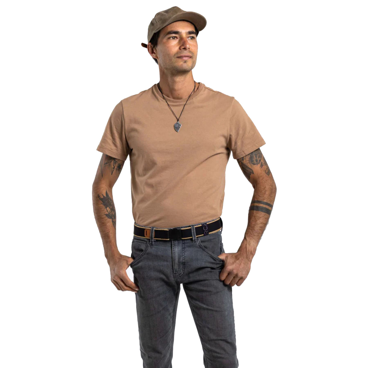 Arcade Blackwood Belt Black/Sand - 53 Degrees North