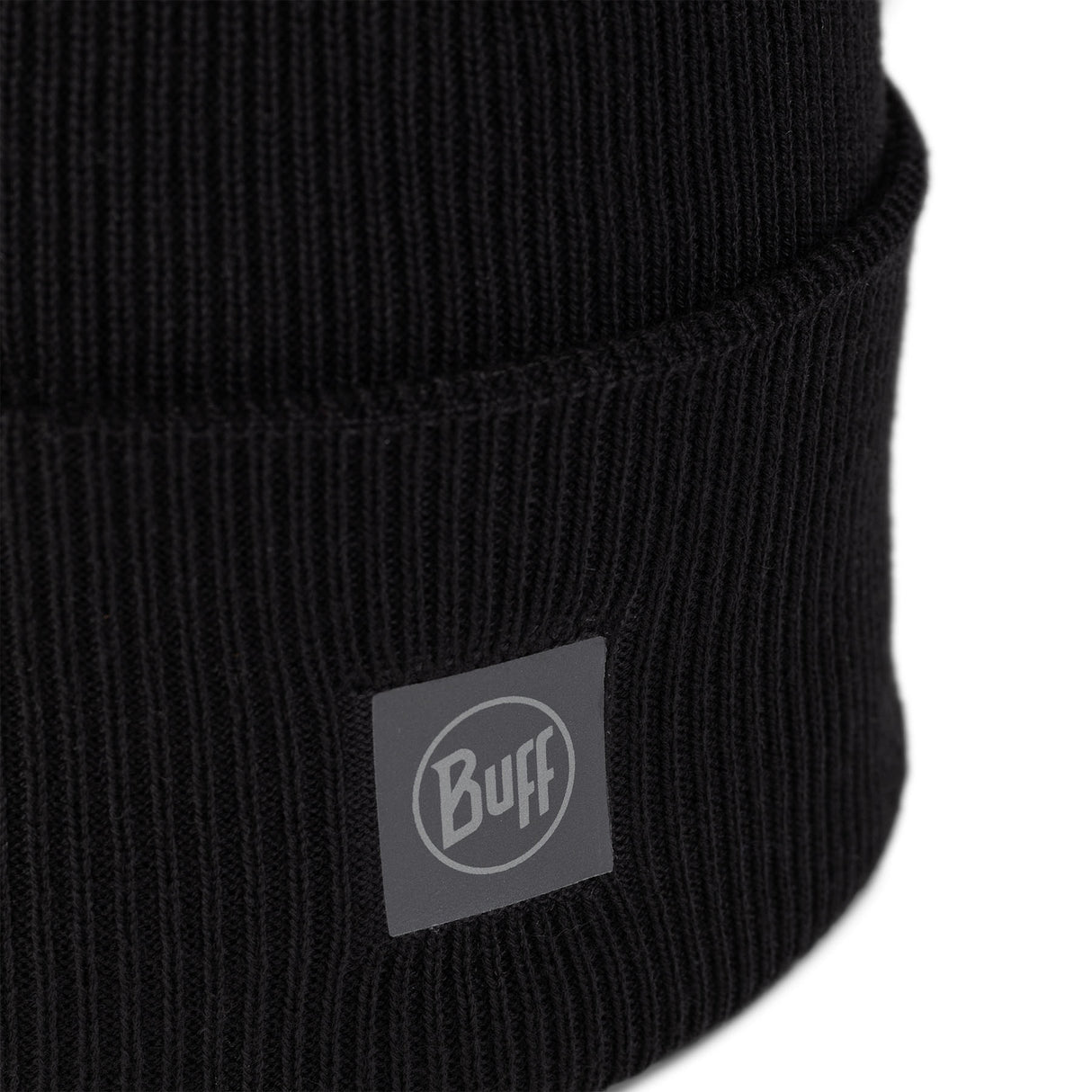 BUFF Crossknit Beanie Hat Solid Black-Solid Light Grey-Night Blue-Iris - 53 Degrees North