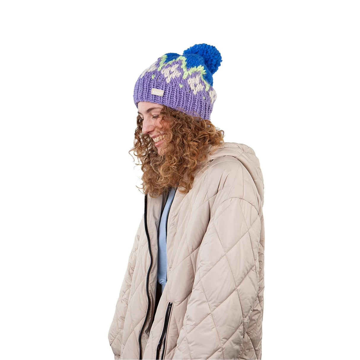 Barts Curley Beanie Pale Army-Violet-Berry-Beige - 53 Degrees North