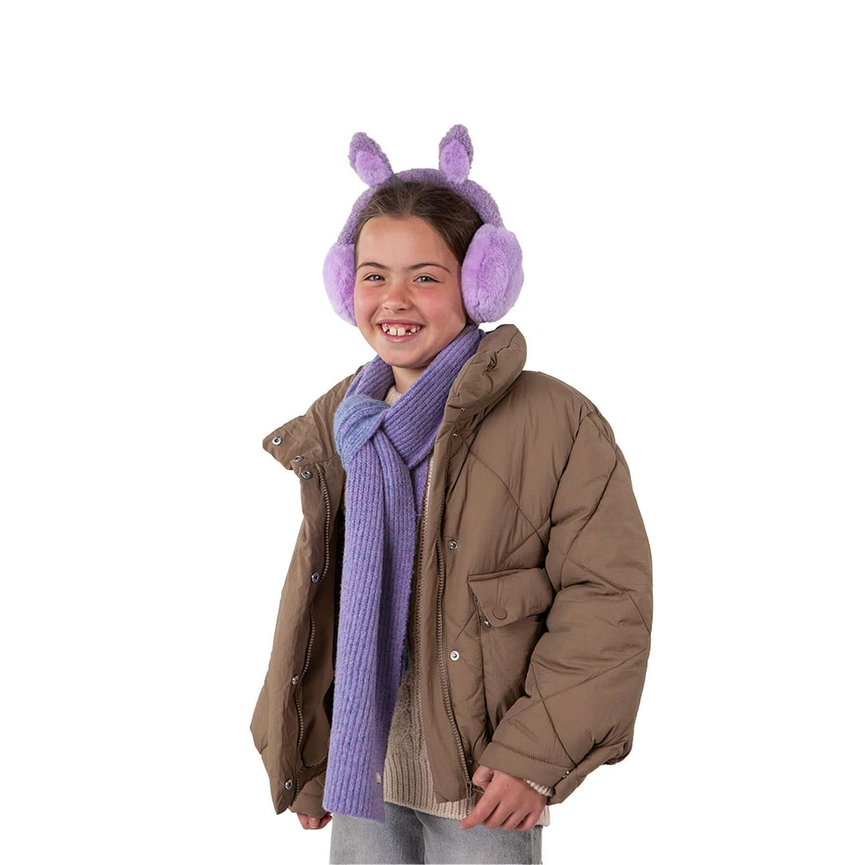 Barts Girls' Fluffie Earmuffs Lilac-Hot Pink - 53 Degrees North