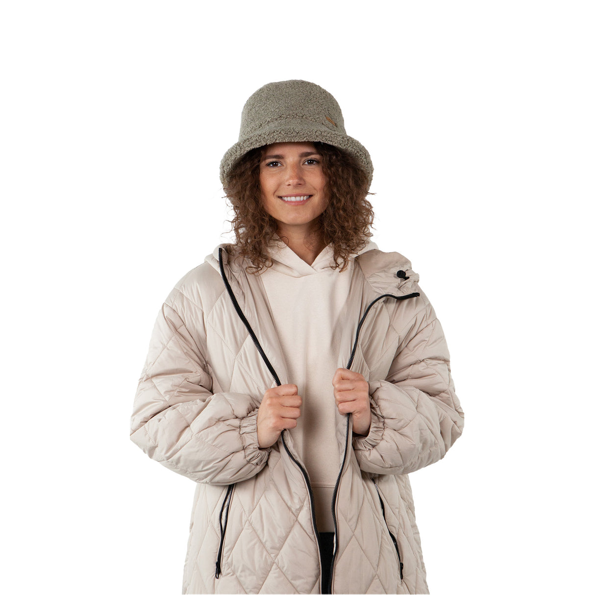 Barts Teddybuck Hat Pale Army-Cream - 53 Degrees North