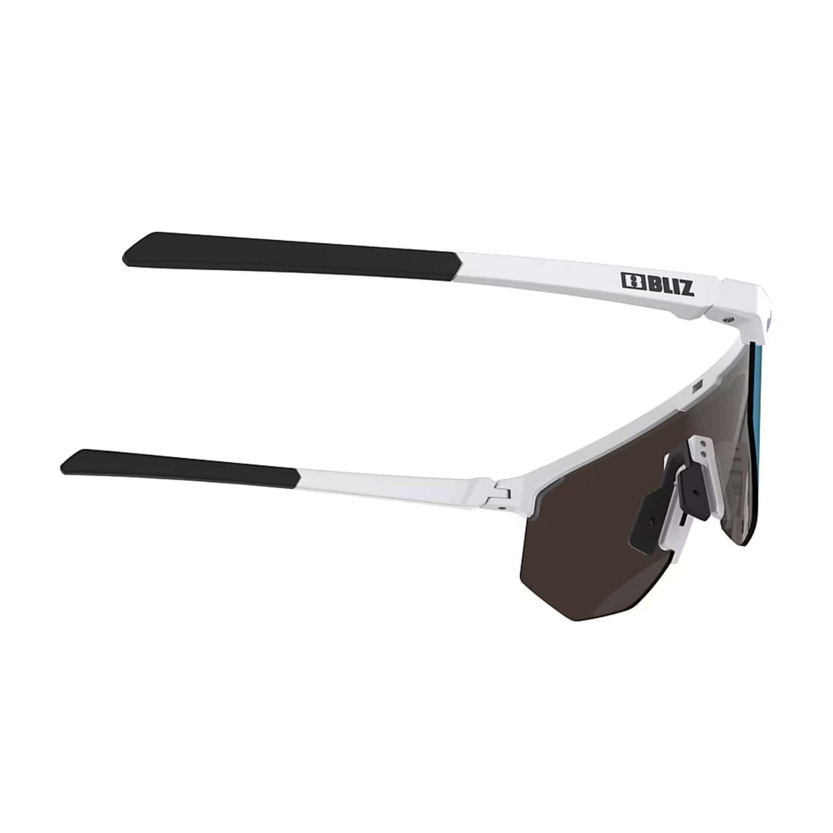 Bliz Hero Small Sunglasses Matt White / Brown Blue multi - 53 Degrees North