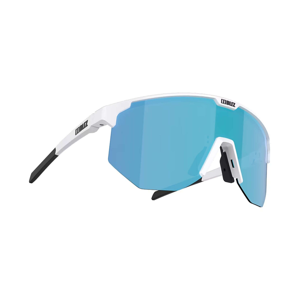 Bliz Hero Small Sunglasses Matt White / Brown Blue multi - 53 Degrees North