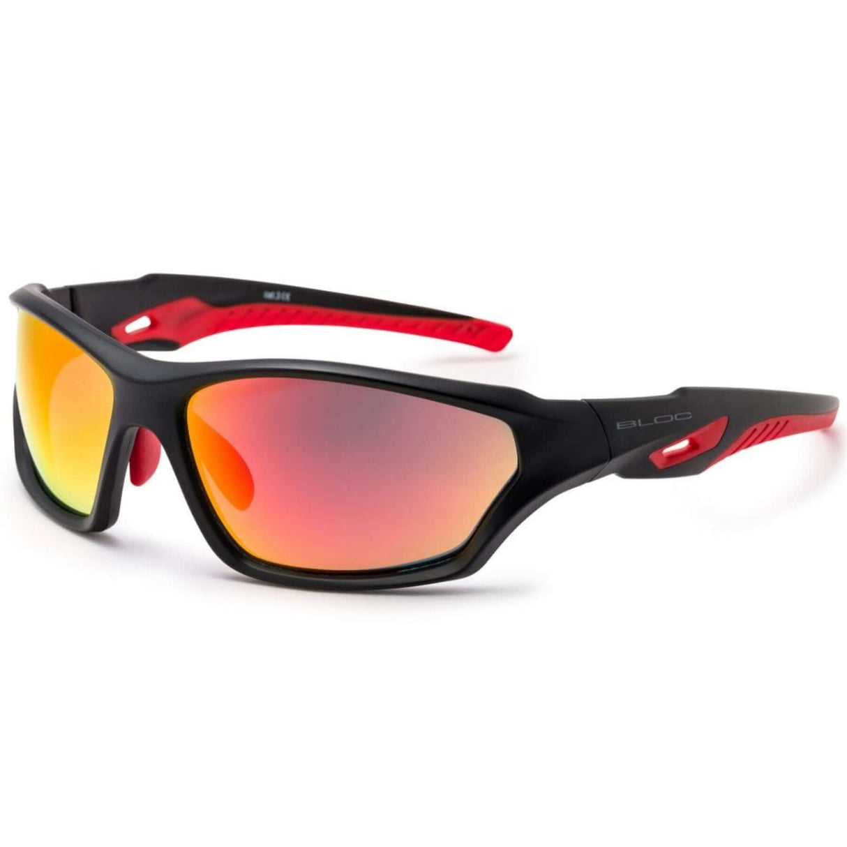 Bloc Beck Red Mirror Sunglasses Matt Black - 53 Degrees North