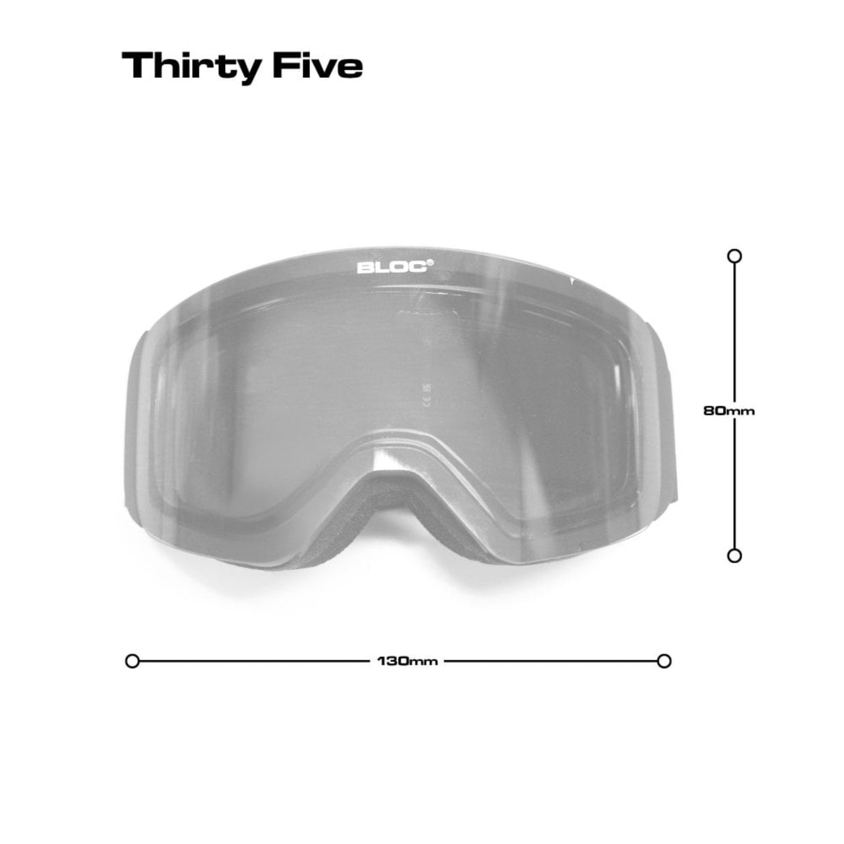 Bloc Thirty-Five Ski Goggles Matt Black/Brown Red Mirror-Matt Powder/Light Purple Mirror Silver - 53 Degrees North