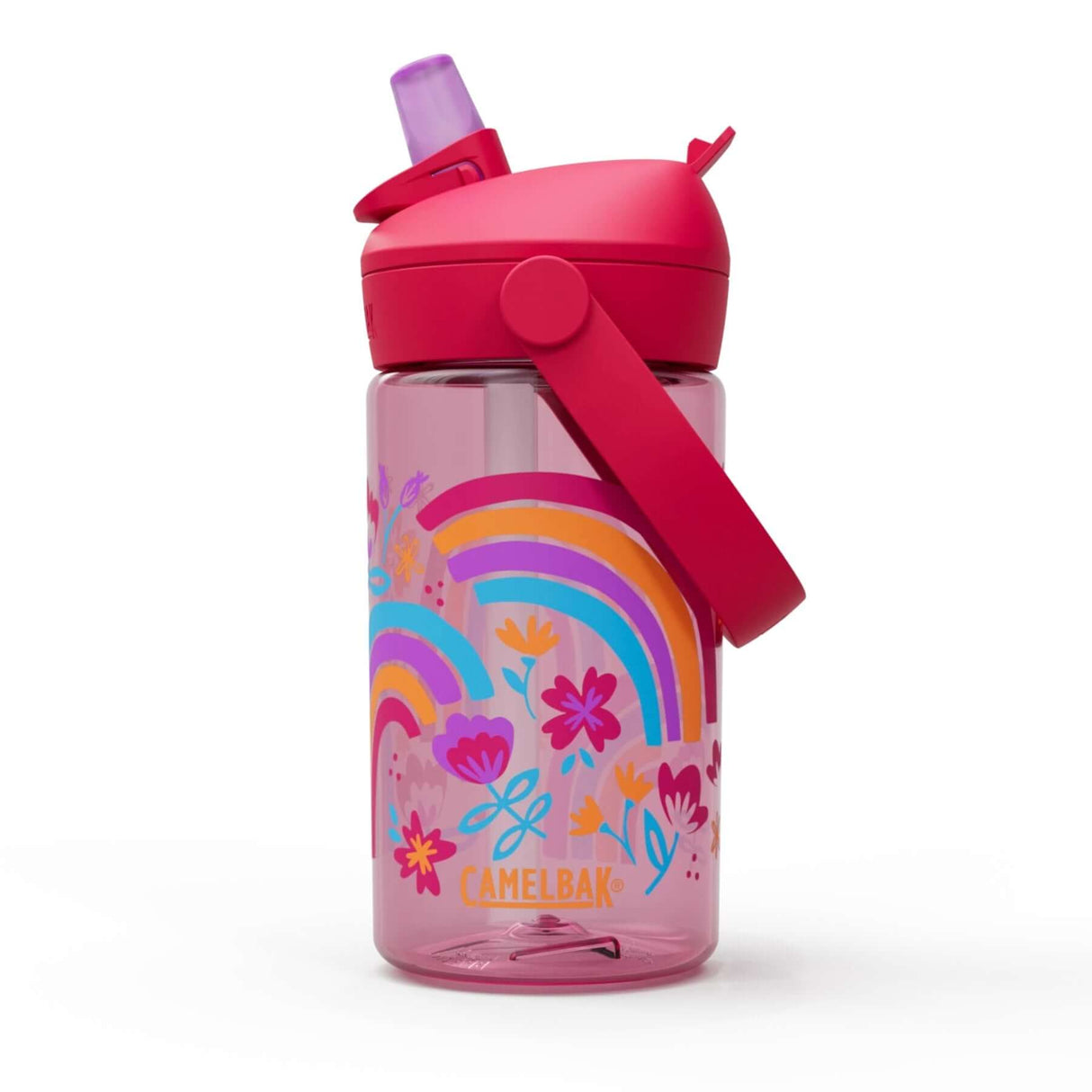 Camelbak Thrive Flip Straw Kids 400ml Water Bottle Sharks and Rays-Rainbow Floral-Clear - 53 Degrees North
