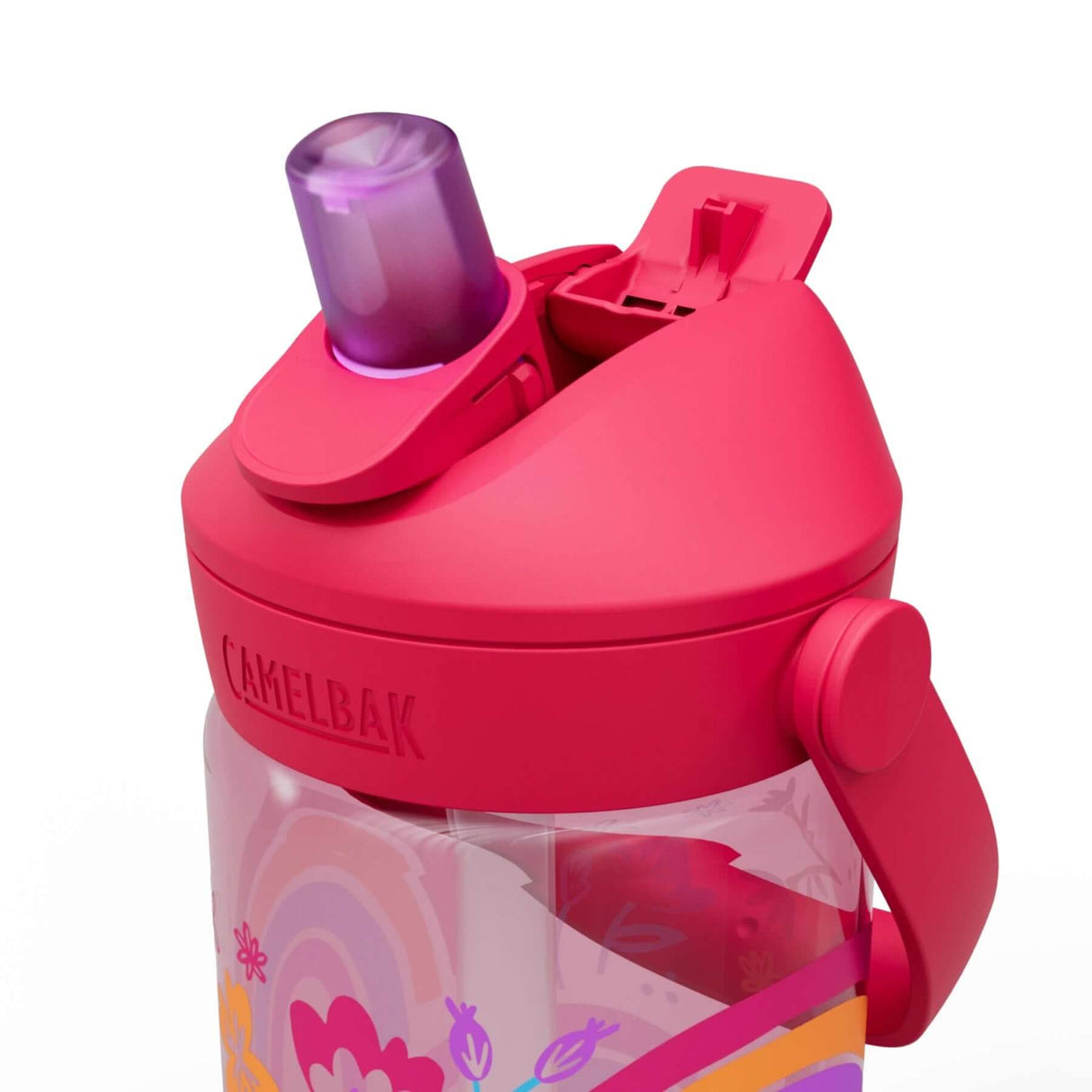 Camelbak Thrive Flip Straw Kids 400ml Water Bottle Sharks and Rays-Rainbow Floral-Clear - 53 Degrees North