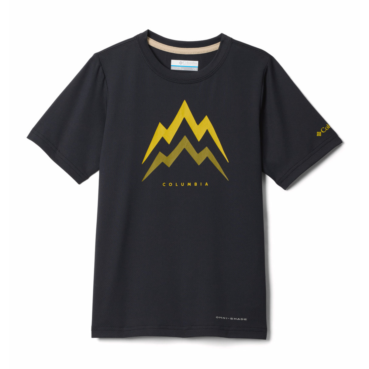 Columbia Boys' Tech Trail Utility Short Sleeve Graphic Crew Black/Energetic / Age 4-5-Black/Energetic / Age 6-7-Black/Energetic / Age 8-9-Black/Energetic / Age 10-12-Black/Energetic / Age 14-16 - 53 Degrees North