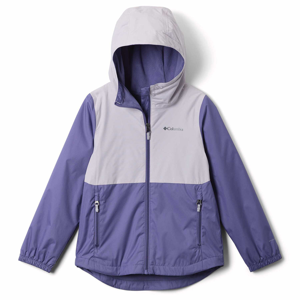 Columbia Girls' Rainy Trails III Fleece Lined Jacket Stormwatch/Lavender Pearl / Age 4-5-Stormwatch/Lavender Pearl / Age 6-7-Stormwatch/Lavender Pearl / Age 8-9-Stormwatch/Lavender Pearl / Age 10-12-Stormwatch/Lavender Pearl / Age 14-16 - 53 Degrees North