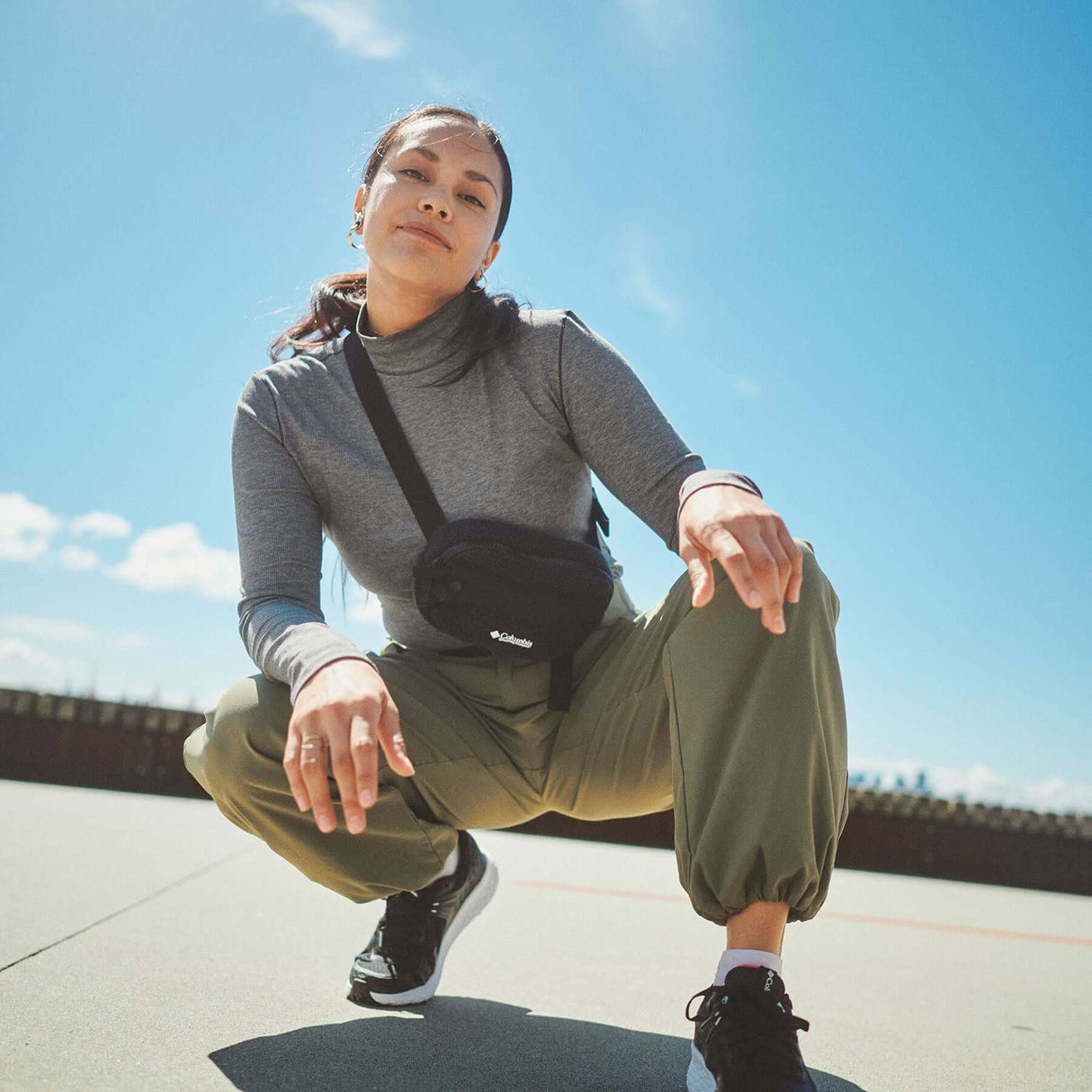 Columbia Helvetia II Hip Pack Black-Compass Blue/Citron Haze/Black-Shale Pink/City Grey - 53 Degrees North