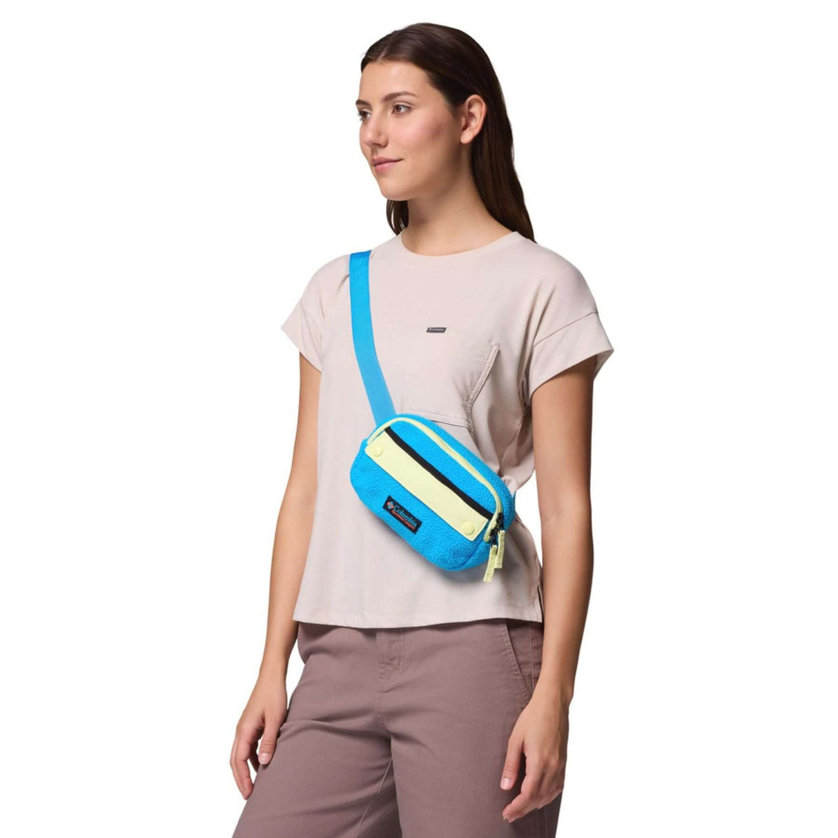 Columbia Helvetia II Hip Pack Black-Compass Blue/Citron Haze/Black-Shale Pink/City Grey - 53 Degrees North