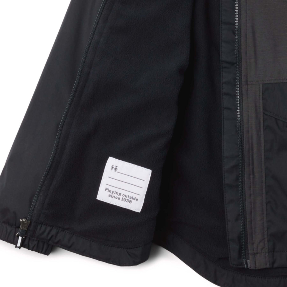 Columbia Kids' Rainy Trails II Fleece Lined Jacket Black / Age 4-5-Black / Age 6-7-Black / Age 8-9-Black / Age 10-12-Black / Age 14-16 - 53 Degrees North