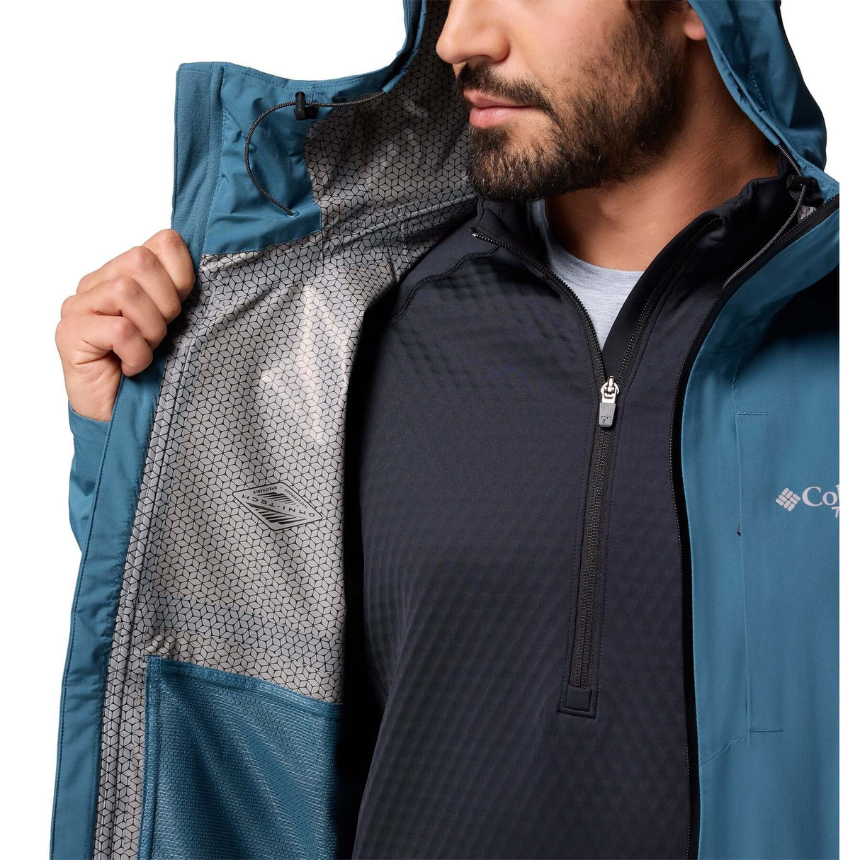Columbia Men's Ampli-Dry II Waterproof Hiking Shell Jacket Everblue / Small-Everblue / Medium-Everblue / Large-Everblue / X-Large-Everblue / XX-Large - 53 Degrees North
