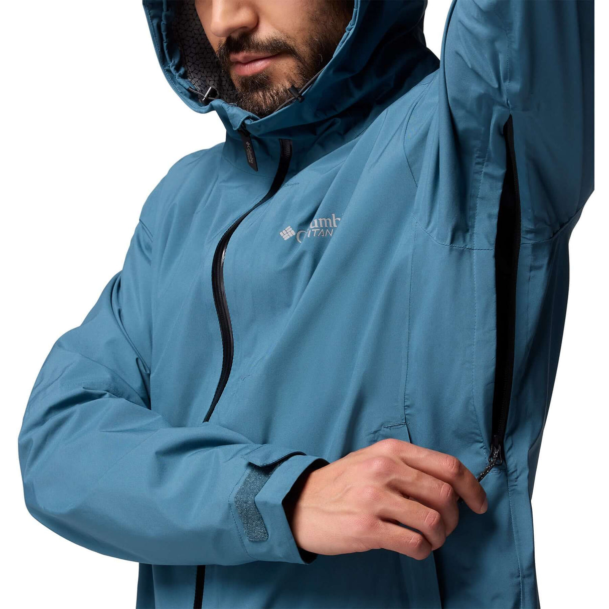 Columbia Men's Ampli-Dry II Waterproof Hiking Shell Jacket Everblue / Small-Everblue / Medium-Everblue / Large-Everblue / X-Large-Everblue / XX-Large - 53 Degrees North