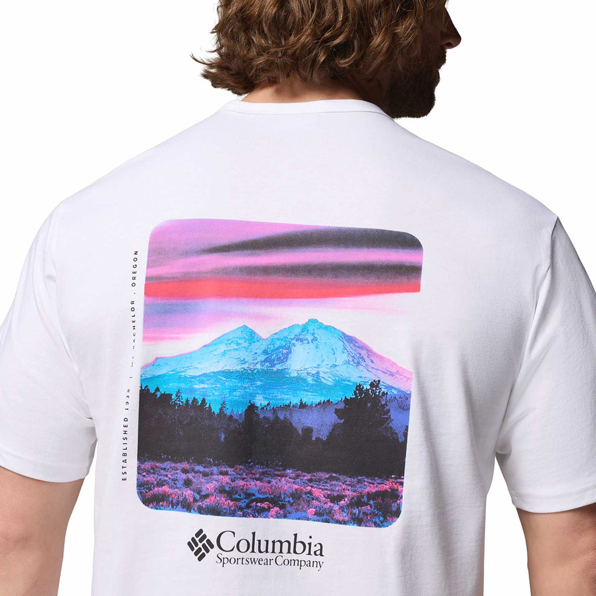 Columbia Men's CSC Heavyweight Back Graphic T-Shirt White/Photoreal CMYK / Small-White/Photoreal CMYK / Medium-White/Photoreal CMYK / Large-White/Photoreal CMYK / X-Large-White/Photoreal CMYK / XX-Large - 53 Degrees North