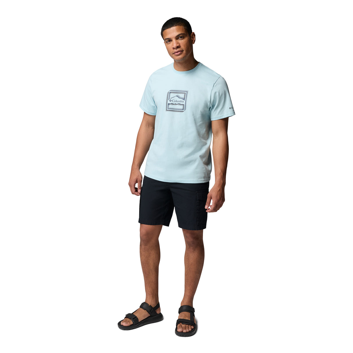 Columbia Men's CSC Seasonal Graphic Tee Collegiate Navy/Hex Woodblock Badge / Small - 53 Degrees North
