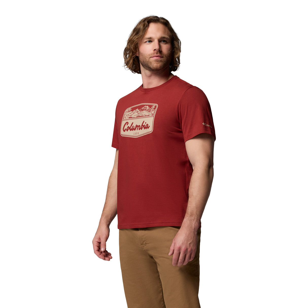 Columbia Men's CSC Seasonal Graphic Tee Collegiate Navy/Hex Woodblock Badge / Small - 53 Degrees North
