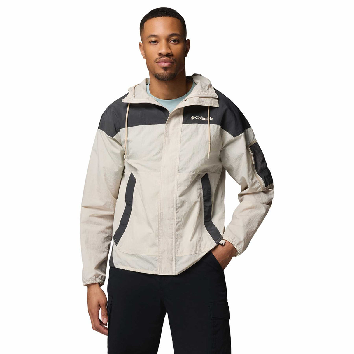 Columbia Men's Challenger II Windbreaker Dark Stone/Shark/Ancient Fossil / Small-Dark Stone/Shark/Ancient Fossil / Medium-Dark Stone/Shark/Ancient Fossil / Large-Dark Stone/Shark/Ancient Fossil / X-Large-Dark Stone/Shark/Ancient Fossil / XX-Large - 53 Degrees North