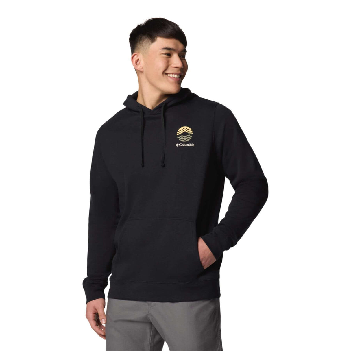 Columbia Men's Columbia Trek Graphic Hoodie Black/Circular Linescape / Small-Black/Circular Linescape / Medium-Black/Circular Linescape / Large-Black/Circular Linescape / X-Large-Black/Circular Linescape / XX-Large - 53 Degrees North