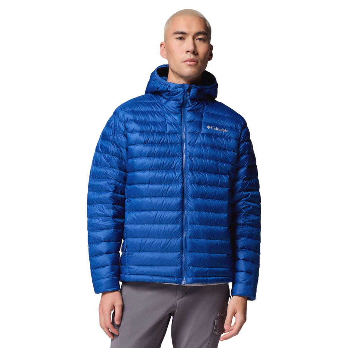 Columbia Men's Corelite Down Hooded Jacket Mountain Blue / Small-Mountain Blue / Medium-Mountain Blue / Large-Mountain Blue / X-Large-Mountain Blue / XX-Large - 53 Degrees North