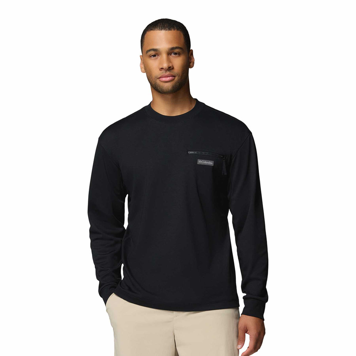 Columbia Men's Echo Passage Long Sleeve Crew Black / Small-Black / Medium-Black / Large-Black / X-Large-Black / XX-Large - 53 Degrees North