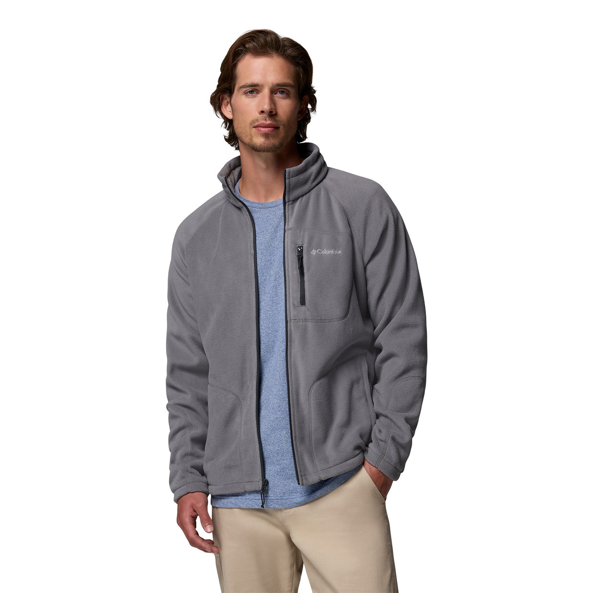 Columbia Men's Fast Trek II Full Zip Fleece City Grey / Small - 53 Degrees North