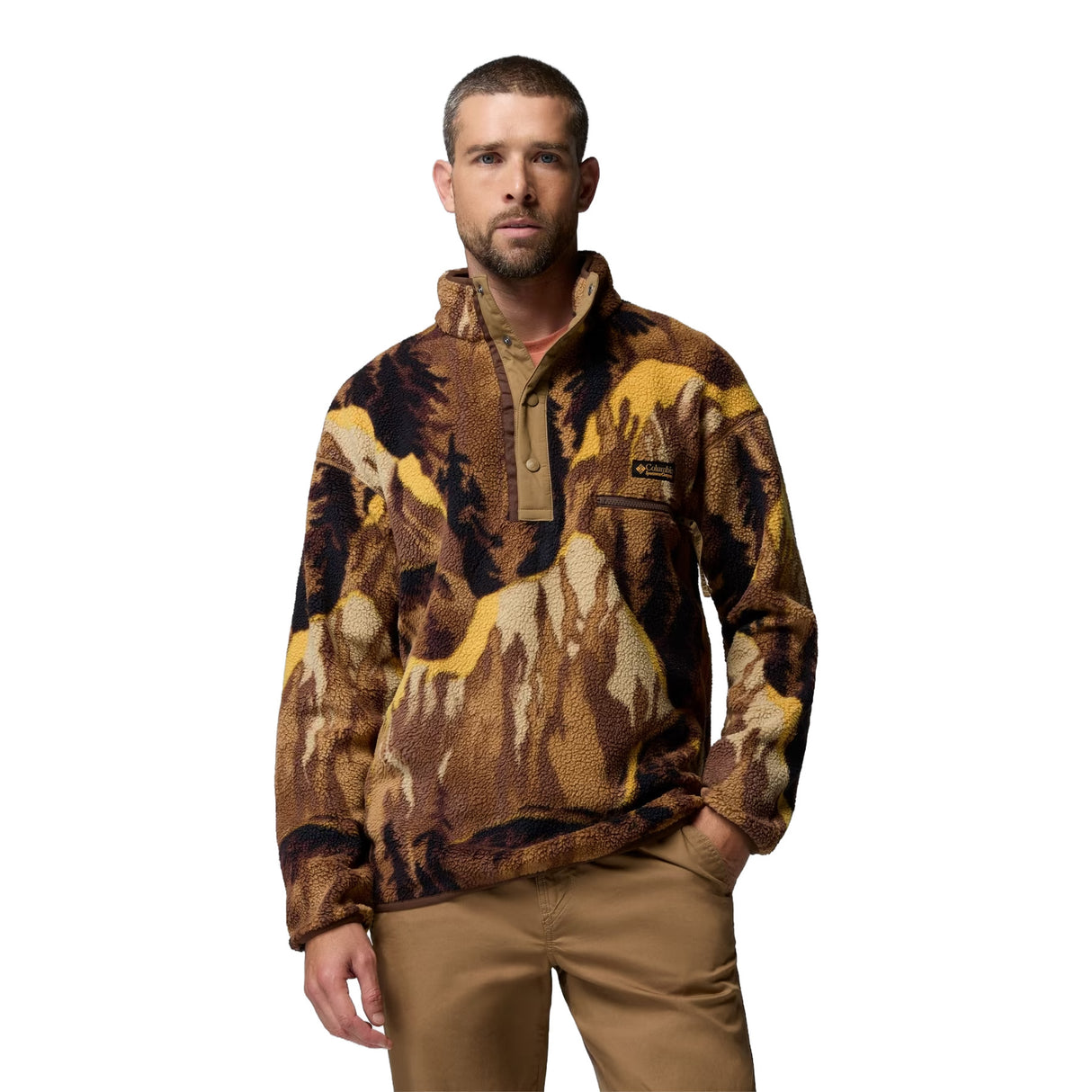 Columbia Men's Helvetia II Printed Half Snap Fleece Delta Soarin / Small - 53 Degrees North