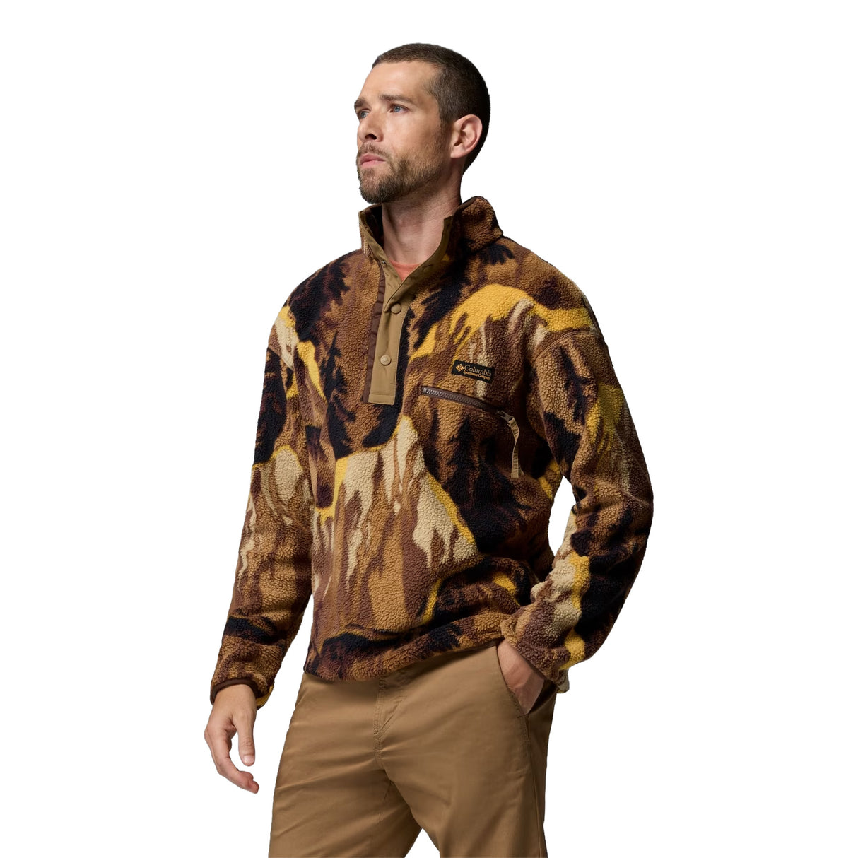 Columbia Men's Helvetia II Printed Half Snap Fleece Delta Soarin / Small - 53 Degrees North
