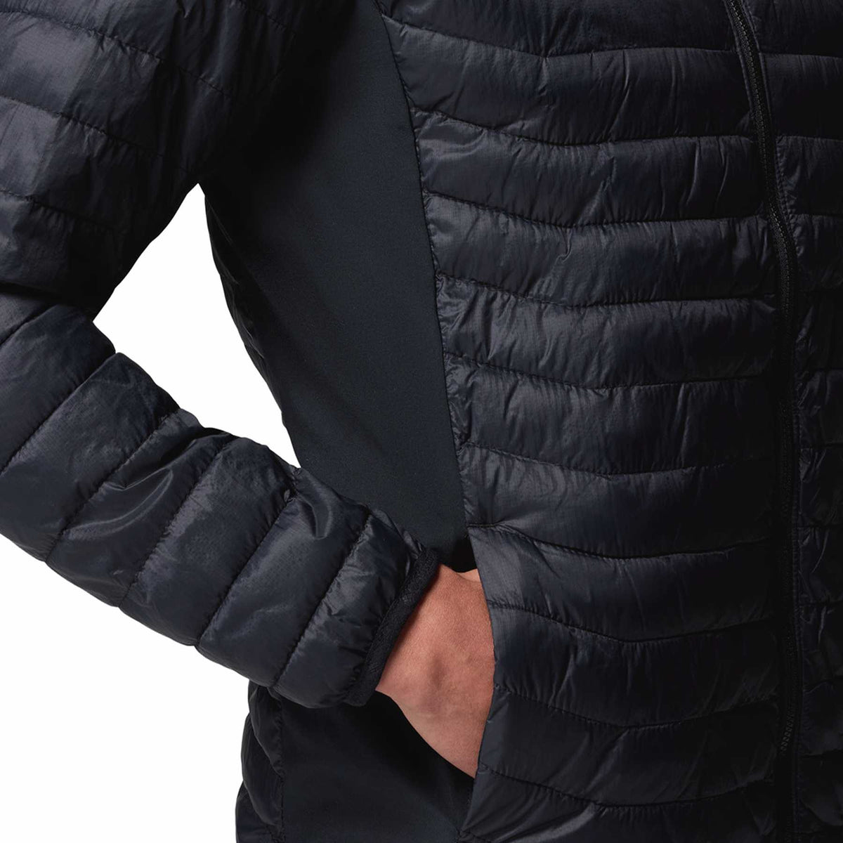 Columbia Men's Powder Pass Hybrid Hooded Jacket Black / Small - 53 Degrees North