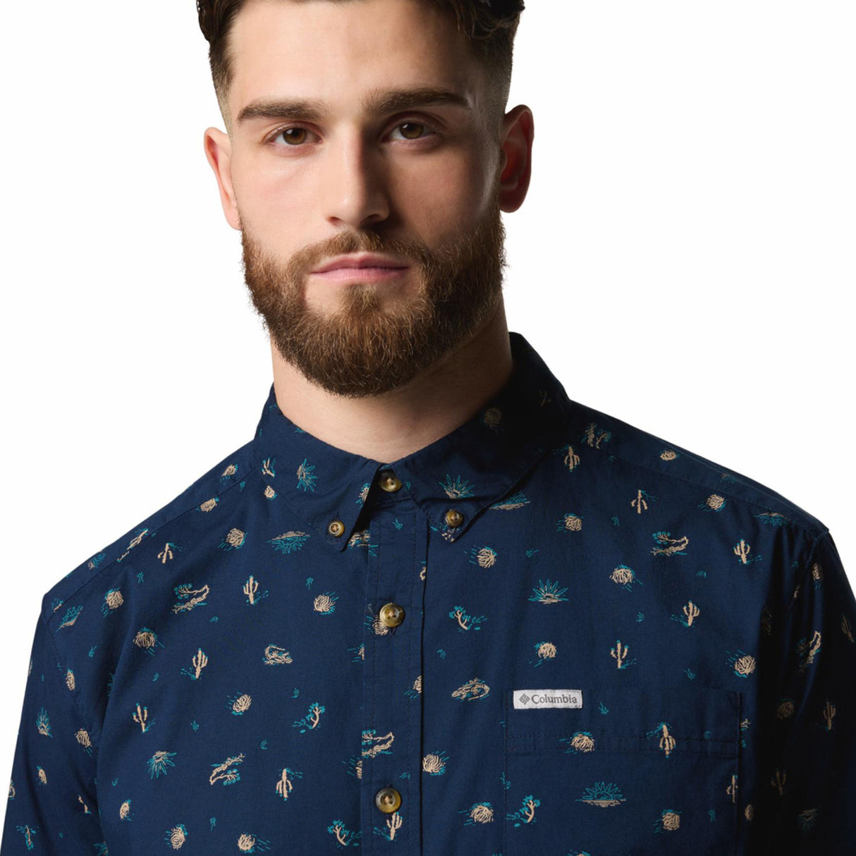 Columbia Men's Rapid Rivers Printed Shirt Collegiate Navy Deserted / Small-Collegiate Navy Deserted / Medium-Collegiate Navy Deserted / Large-Collegiate Navy Deserted / X-Large-Collegiate Navy Deserted / XX-Large - 53 Degrees North