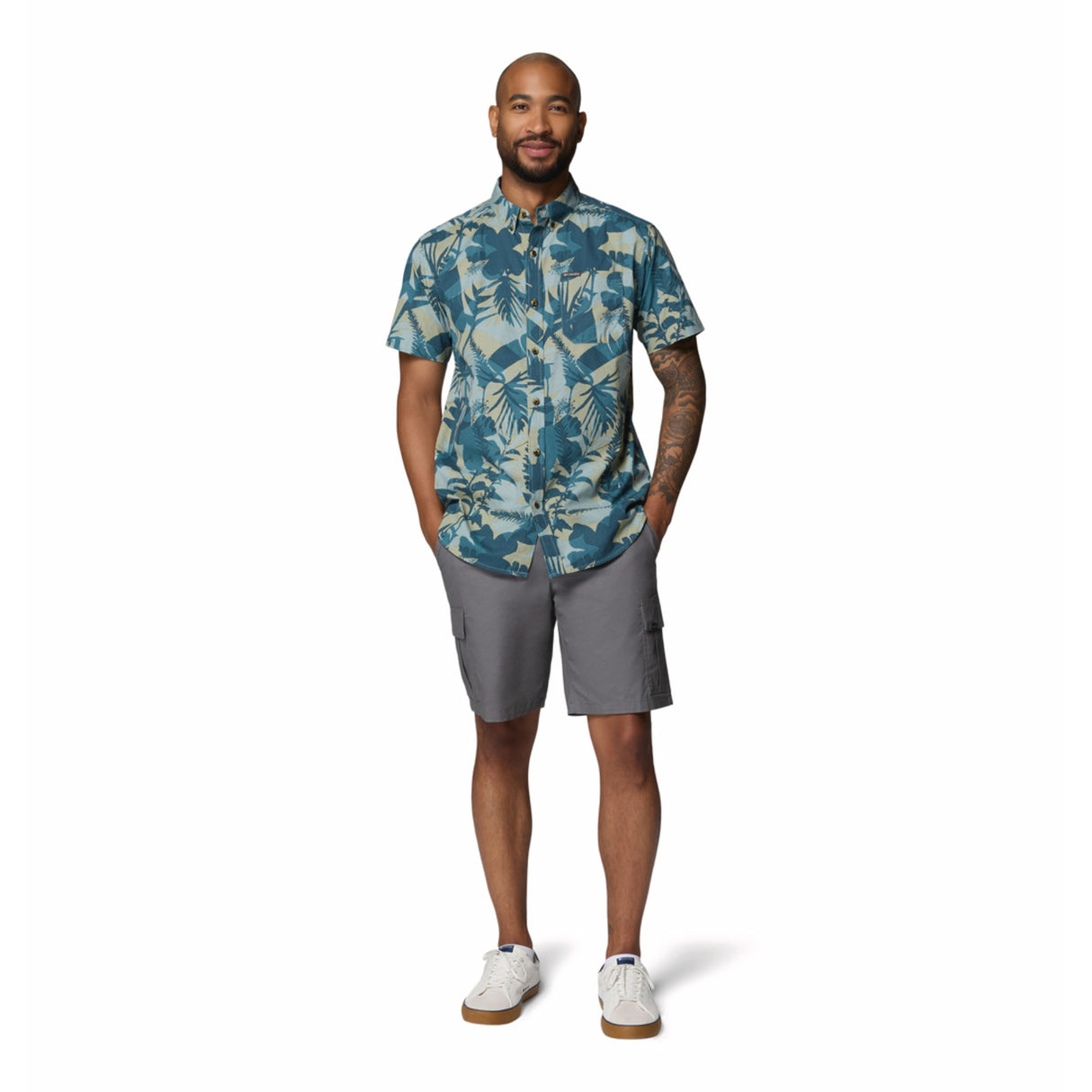 Columbia Men's Rapid Rivers Printed Shirt Collegiate Navy Deserted / Small-Collegiate Navy Deserted / Medium-Collegiate Navy Deserted / Large-Collegiate Navy Deserted / X-Large-Collegiate Navy Deserted / XX-Large - 53 Degrees North