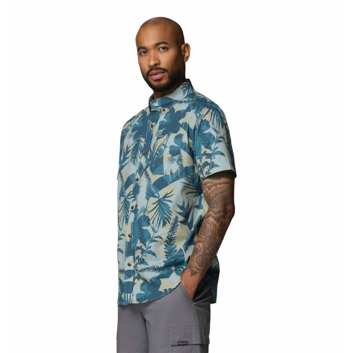 Columbia Men's Rapid Rivers Printed Shirt Collegiate Navy Deserted / Small-Collegiate Navy Deserted / Medium-Collegiate Navy Deserted / Large-Collegiate Navy Deserted / X-Large-Collegiate Navy Deserted / XX-Large - 53 Degrees North