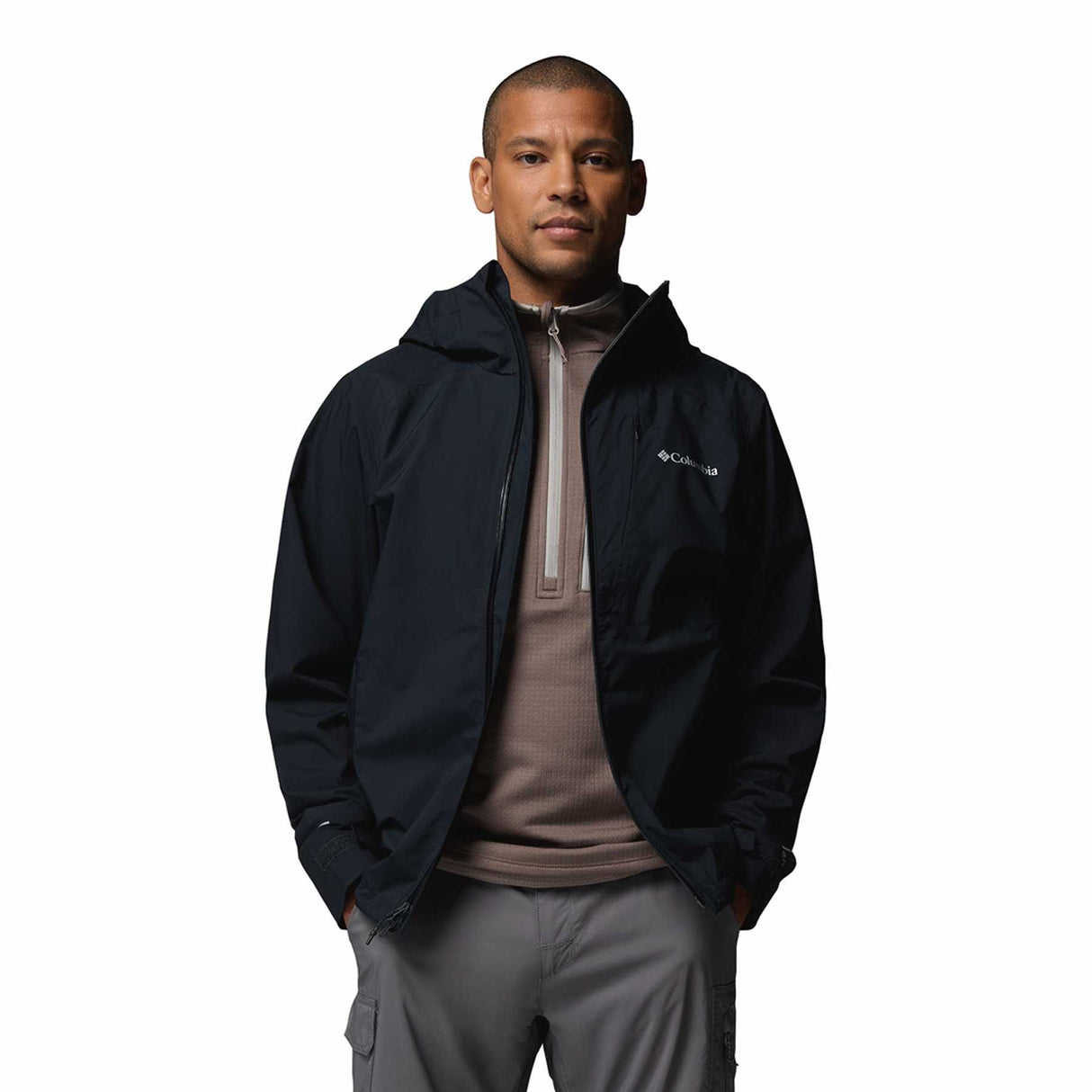 Columbia Men's Trailborne 2.5L Waterproof Shell Jacket Black / Small-Black / Medium-Black / Large-Black / X-Large-Black / XX-Large - 53 Degrees North