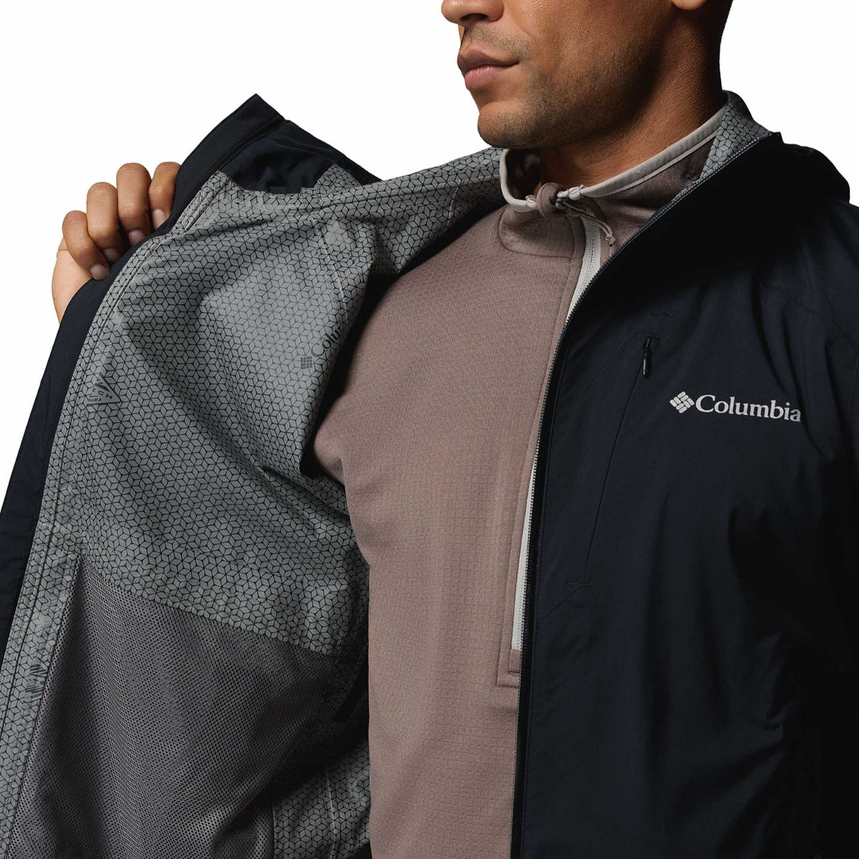 Columbia Men's Trailborne 2.5L Waterproof Shell Jacket Black / Small-Black / Medium-Black / Large-Black / X-Large-Black / XX-Large - 53 Degrees North