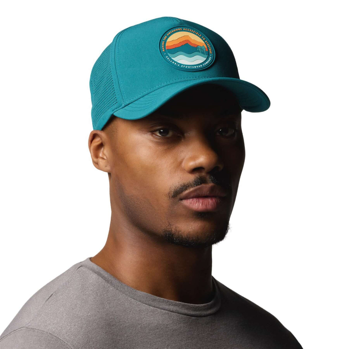 Columbia Mountaincap 3D Stretch Snap Back River Blue/Circular Linescape-Canoe/Circular Linescape-Black/Outdoor Original-Collegiate Navy/C Sport - 53 Degrees North