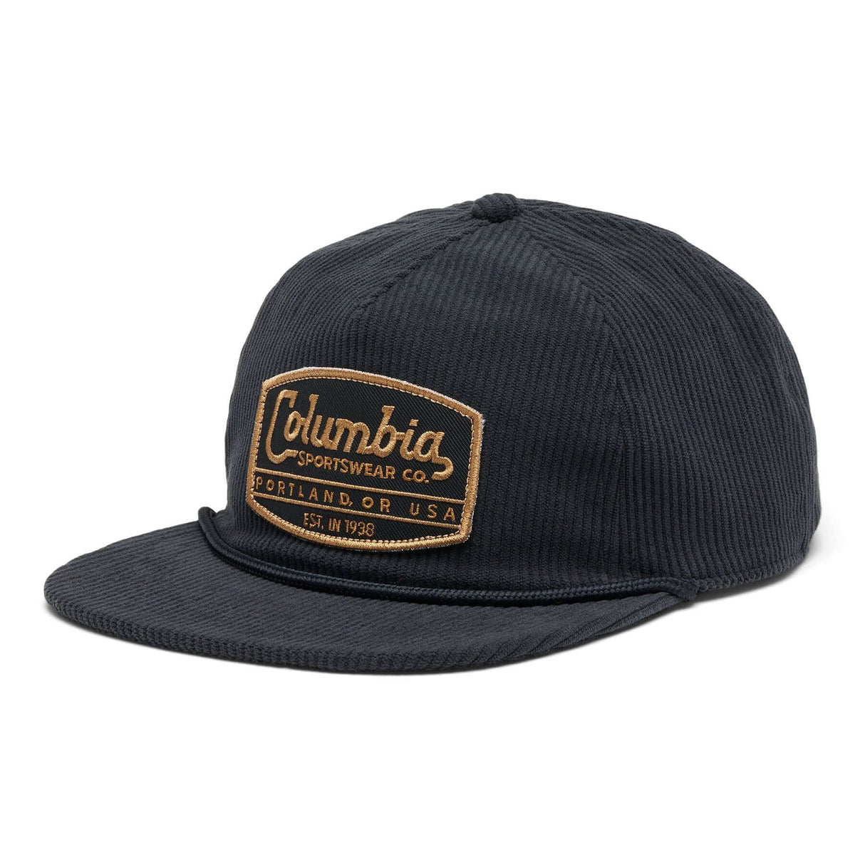 Columbia Packsaddle Corduroy Snap Back Black/CSC Tracks-Camel Brown/Arches-Black/Chenille Patch - 53 Degrees North