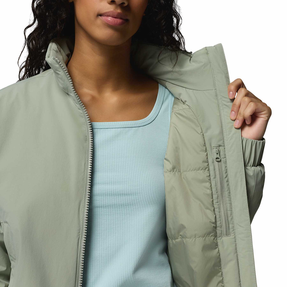 Columbia Women's Amazestretch Insulated Bomber Jacket Safari / X-Small-Safari / Small-Safari / Medium-Safari / Large-Safari / X-Large - 53 Degrees North