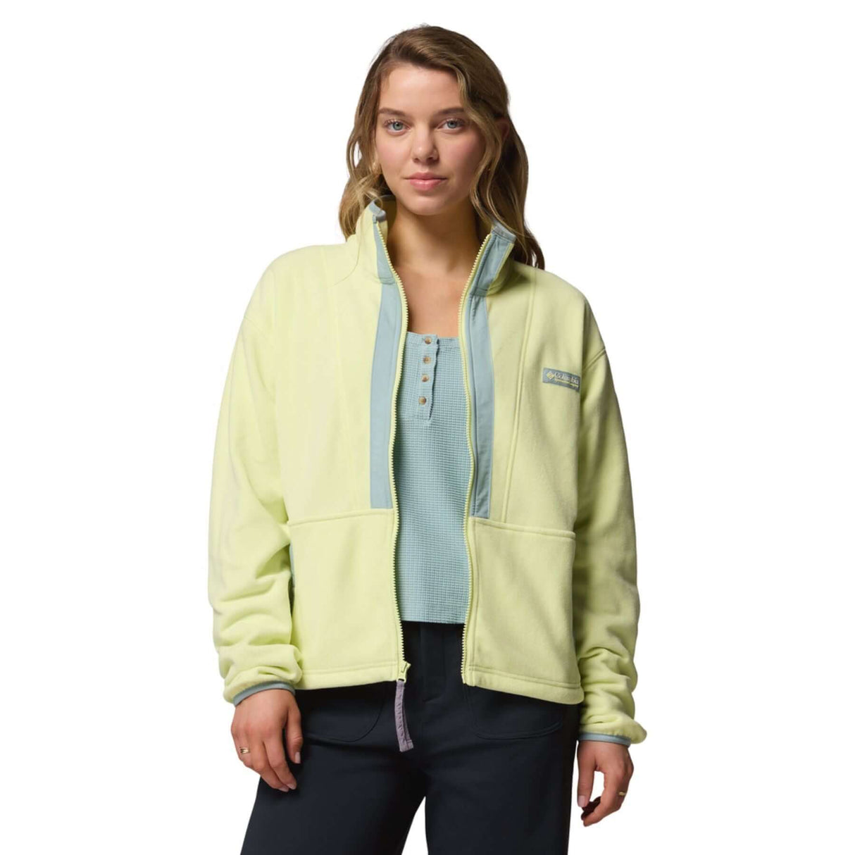 Columbia Women's Backbowl II Full Zip Fleece Citron Haze/Crushed Blue / X-Small-Citron Haze/Crushed Blue / Small-Citron Haze/Crushed Blue / Medium-Citron Haze/Crushed Blue / Large-Citron Haze/Crushed Blue / X-Large - 53 Degrees North