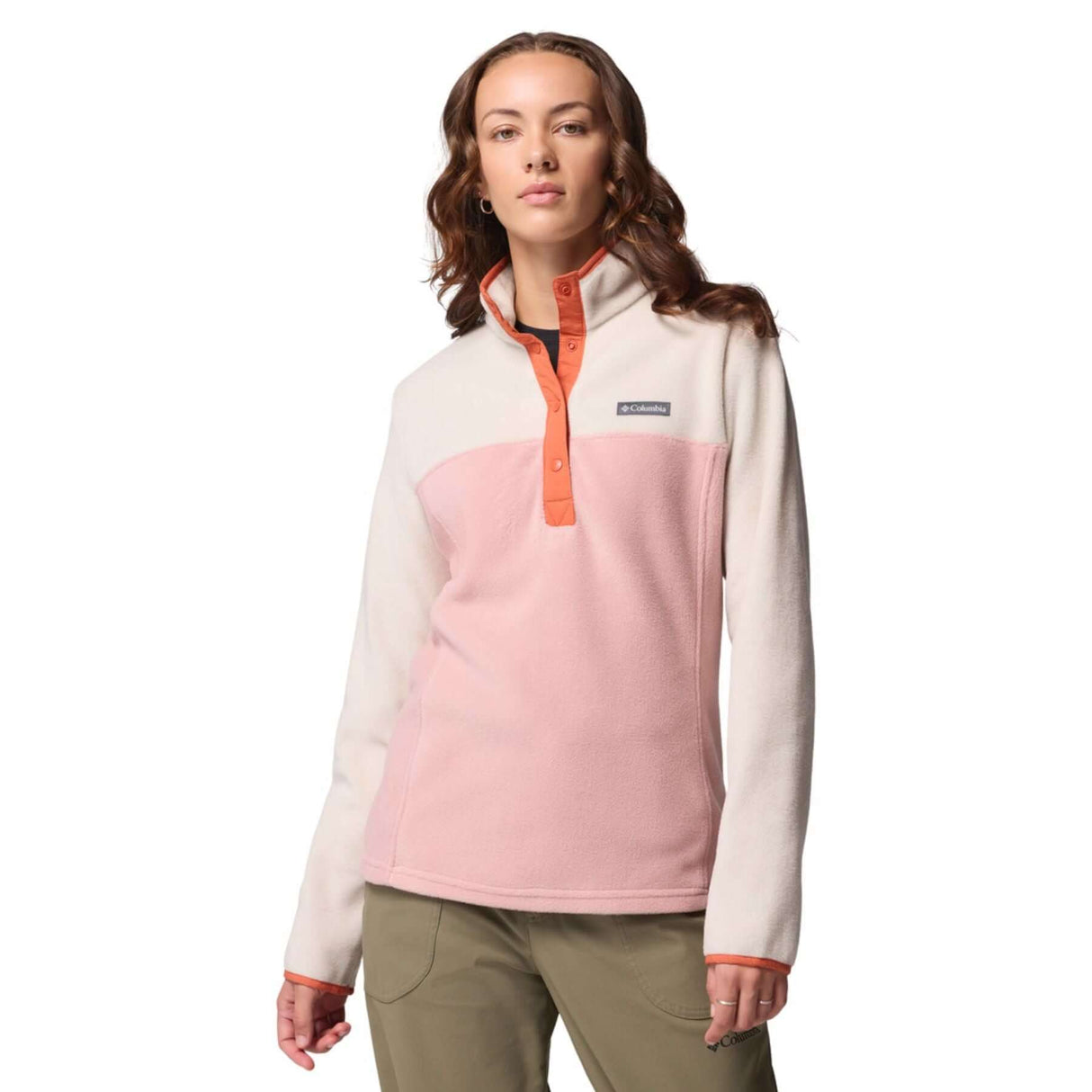Columbia Women's Benton Springs 1/2 Snap Pullover Lavender Pearl/Share Purple/Shark / X-Small-Lavender Pearl/Share Purple/Shark / Small-Lavender Pearl/Share Purple/Shark / Medium-Lavender Pearl/Share Purple/Shark / Large-Lavender Pearl/Share Purple/Shark / X-Large - 53 Degrees North