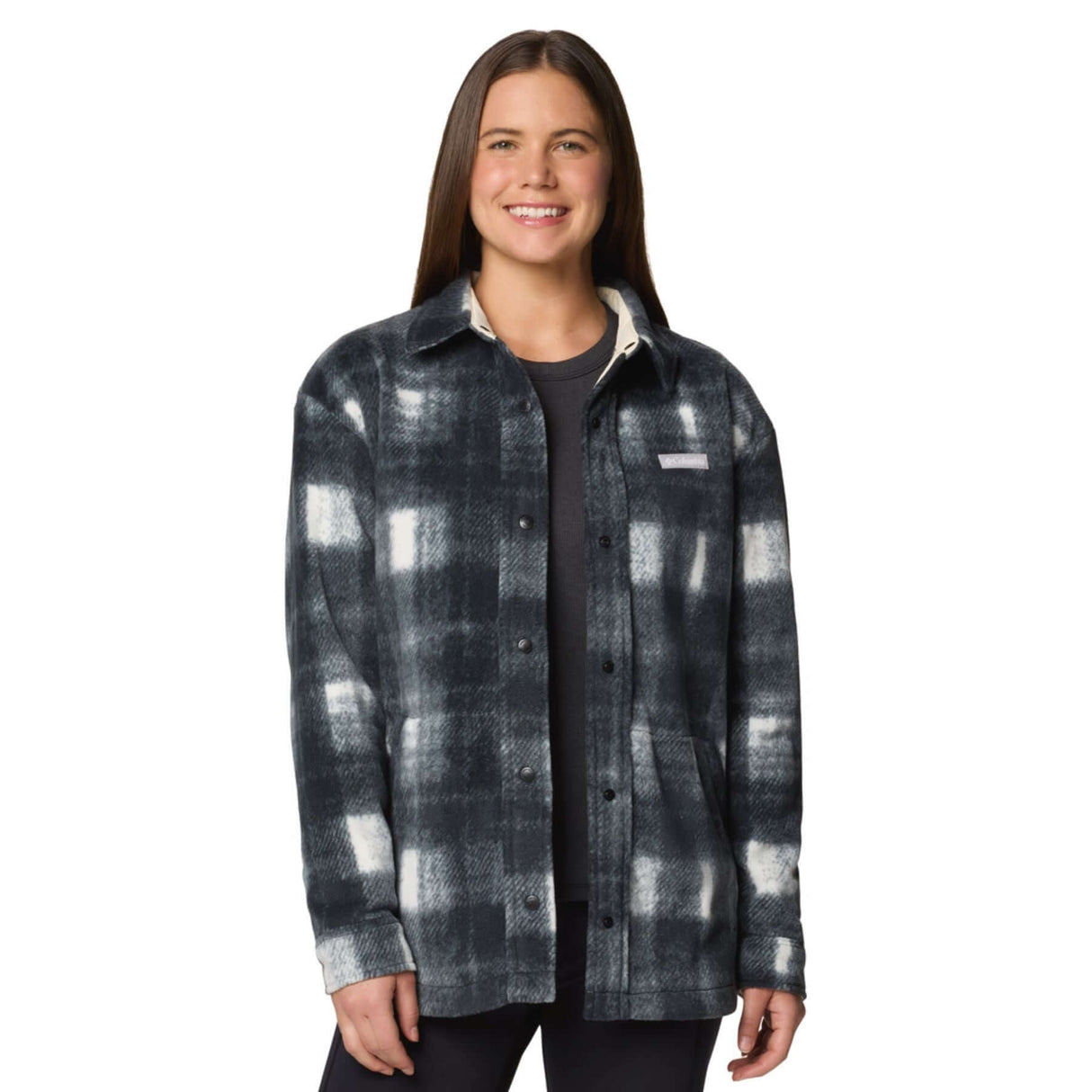 Columbia Women's Benton Springs Fleece Shirt Jacket Camel Brown Omblur / X-Small-Camel Brown Omblur / Small-Camel Brown Omblur / Medium-Camel Brown Omblur / Large-Camel Brown Omblur / X-Large - 53 Degrees North