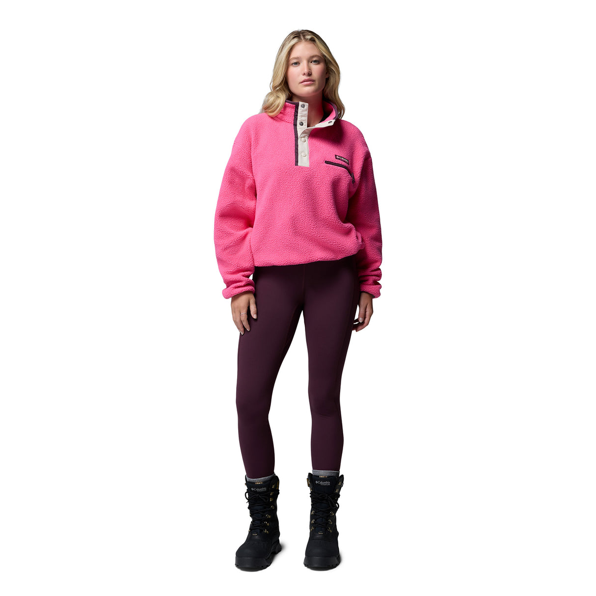 Columbia Women's Helvetia II Cropped Half Snap Fleece Nico/Dark Stone / X-Small - 53 Degrees North