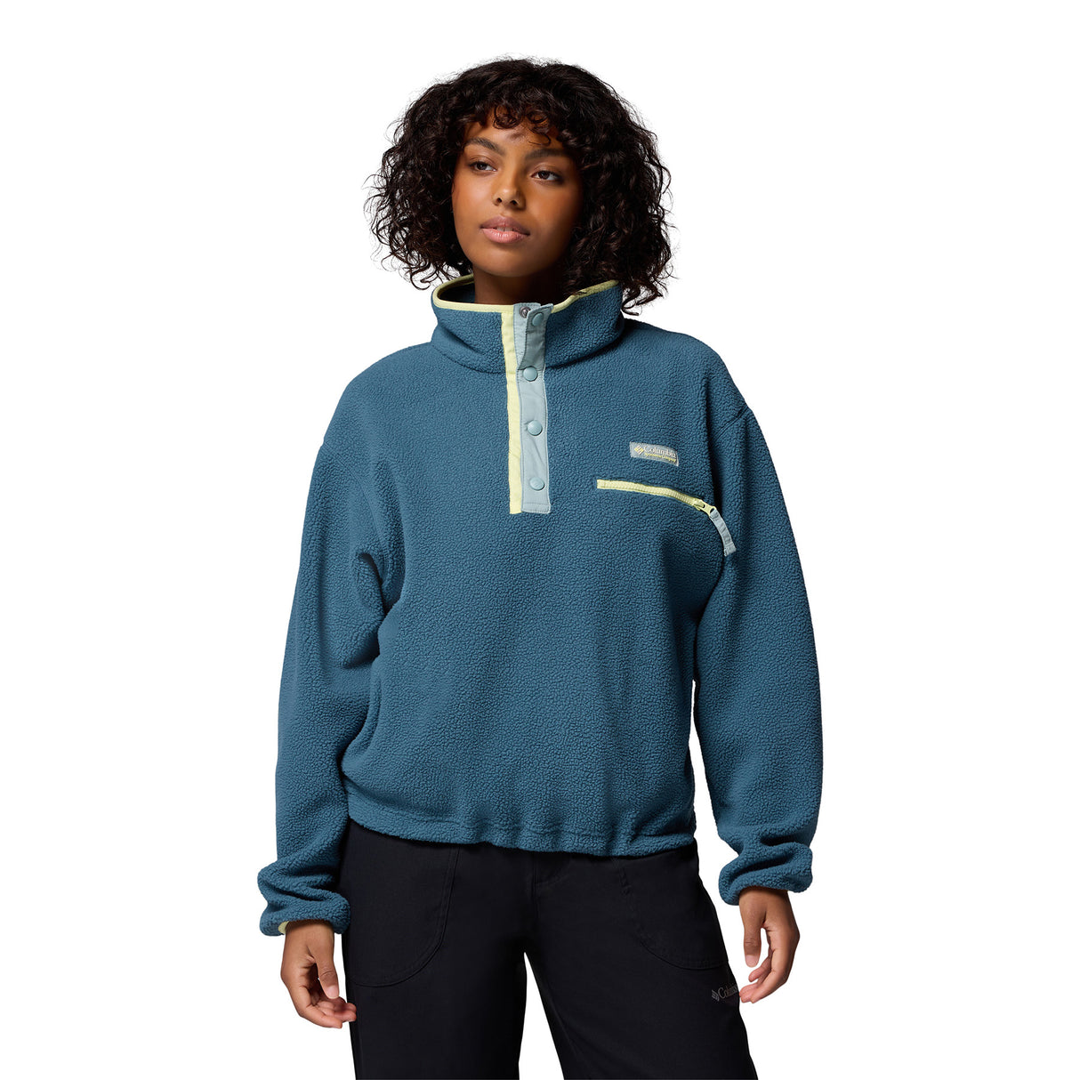 Columbia Women's Helvetia II Cropped Sherpa Half Snap Fleece Canoe / X-Small-Canoe / Small-Canoe / Medium-Canoe / Large-Canoe / X-Large - 53 Degrees North