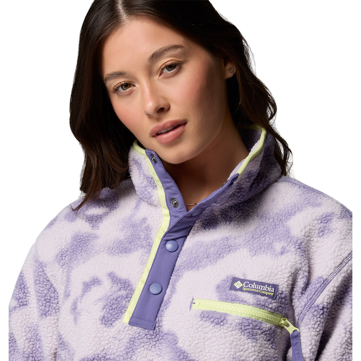 Columbia Women's Helvetia II Printed Cropped Half Snap Fleece Rosette Sprayflower / X-Small-Rosette Sprayflower / Small-Rosette Sprayflower / Medium-Rosette Sprayflower / Large-Rosette Sprayflower / X-Large - 53 Degrees North