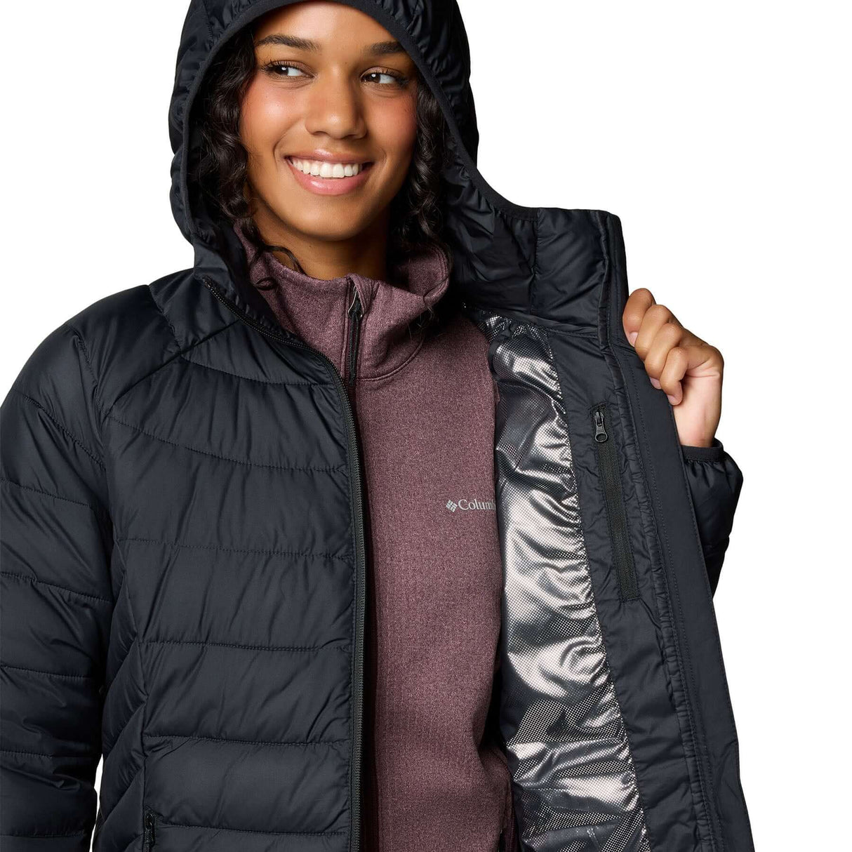 Columbia Women's Powder Lite II Mid Insulated Jacket Dark Stone / X-Small-Dark Stone / Small-Dark Stone / Medium-Dark Stone / Large-Dark Stone / X-Large - 53 Degrees North