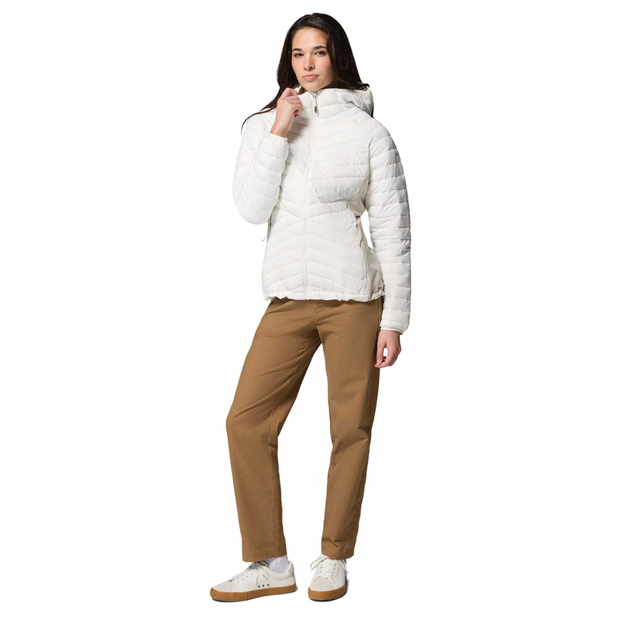 Columbia Women's Powder Pass III Hybrid Hooded Jacket Sea Salt/Dark Stone / X-Small-Sea Salt/Dark Stone / Small-Sea Salt/Dark Stone / Medium-Sea Salt/Dark Stone / Large-Sea Salt/Dark Stone / X-Large - 53 Degrees North