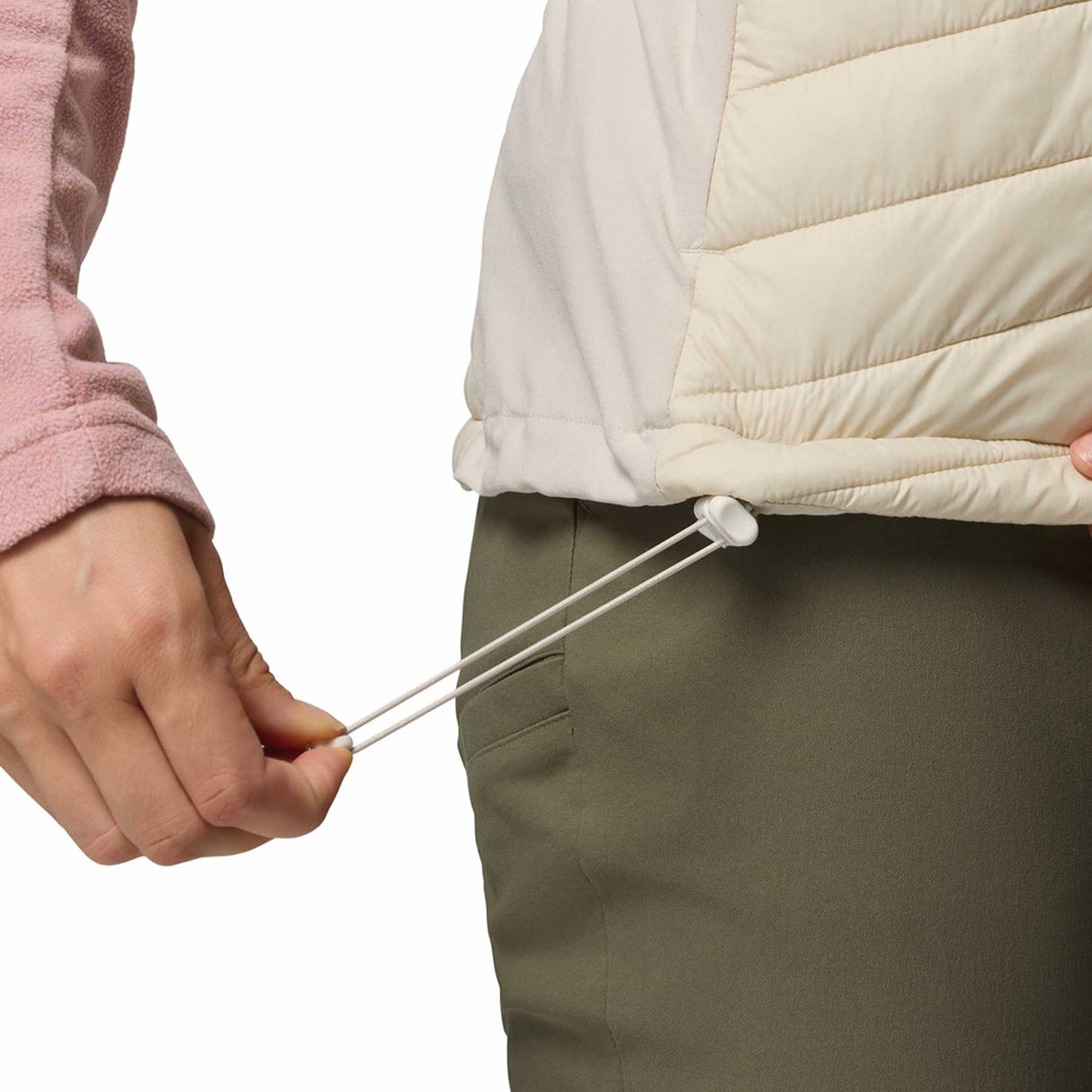 Columbia Women's Powder Pass III Hybrid Vest Dark Stone/Sea Salt / Small-Dark Stone/Sea Salt / Medium-Dark Stone/Sea Salt / Large-Dark Stone/Sea Salt / X-Large-Dark Stone/Sea Salt / XX-Large - 53 Degrees North