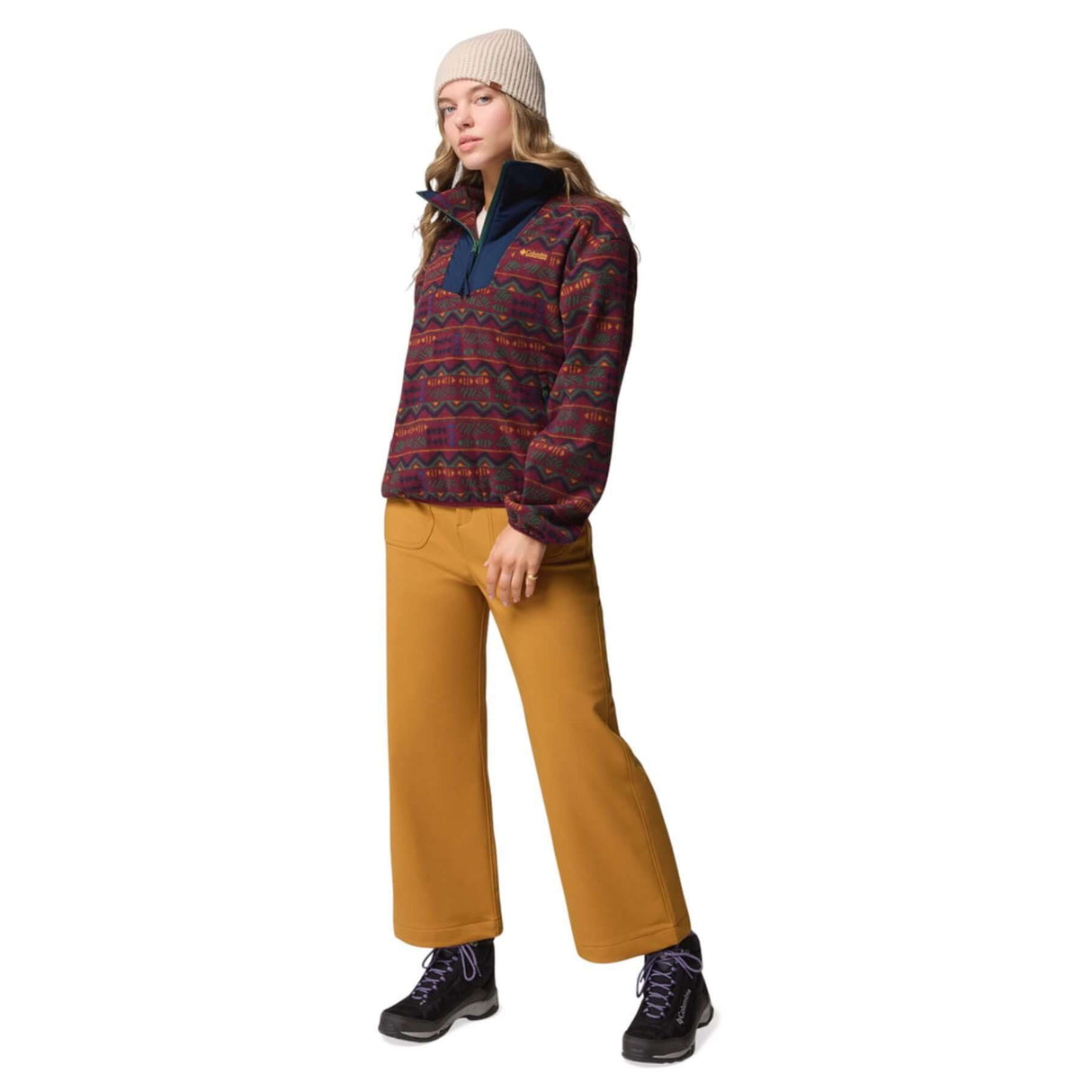 Columbia Women's Sequoia Grove Printed Half Zip Shale Purple Blossoming / X-Small-Shale Purple Blossoming / Small-Shale Purple Blossoming / Medium-Shale Purple Blossoming / Large-Shale Purple Blossoming / X-Large - 53 Degrees North